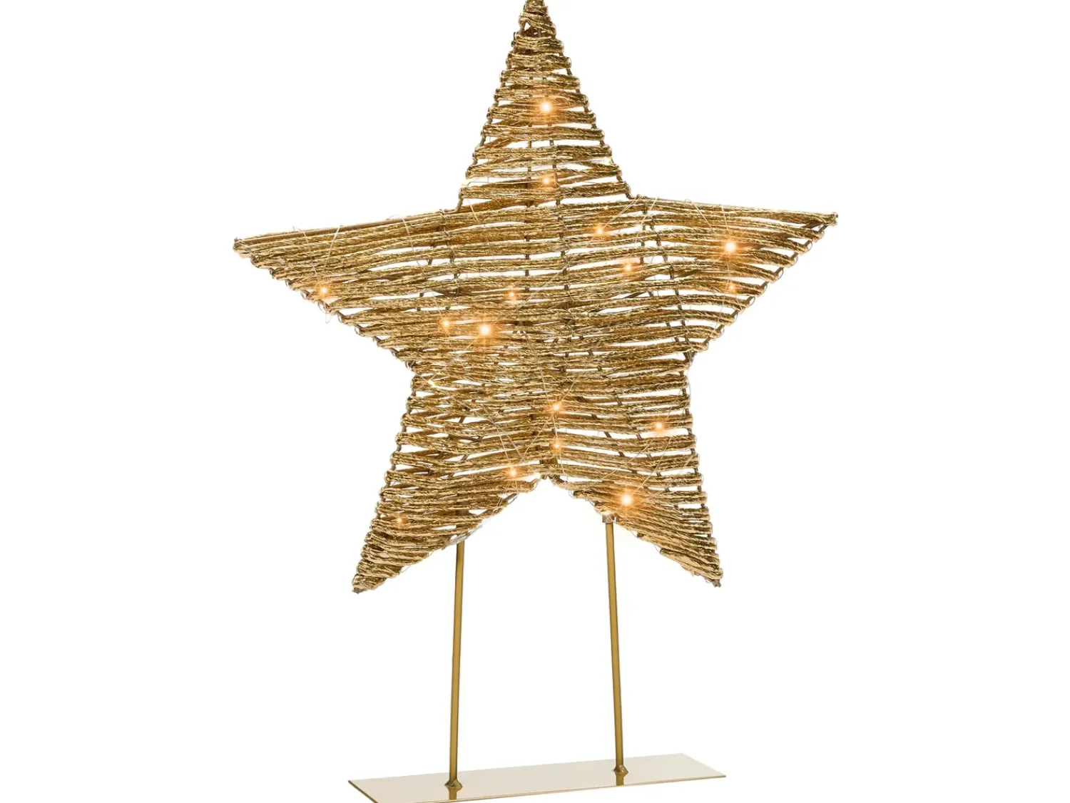 Outlet Beliani Decorazione natalizia LED FARUP Stella 51 cm Oro
