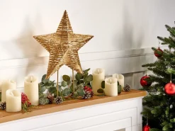 Outlet Beliani Decorazione natalizia LED FARUP Stella 51 cm Oro