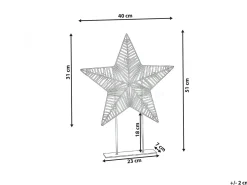 Outlet Beliani Decorazione natalizia LED FARUP Stella 51 cm Oro