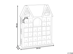 Outlet Beliani Decorazione natalizia LED FEMUND Calendario dell'Avvento 40 cm Bianco