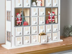 Outlet Beliani Decorazione natalizia LED FEMUND Calendario dell'Avvento 40 cm Bianco