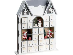 Outlet Beliani Decorazione natalizia LED FEMUND Calendario dell'Avvento 40 cm Bianco