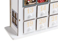 Outlet Beliani Decorazione natalizia LED FEMUND Calendario dell'Avvento 40 cm Bianco