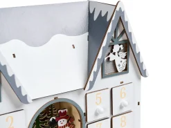 Outlet Beliani Decorazione natalizia LED FEMUND Calendario dell'Avvento 40 cm Bianco
