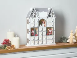 Outlet Beliani Decorazione natalizia LED FEMUND Calendario dell'Avvento 40 cm Bianco
