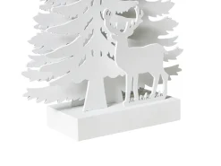 Outlet Beliani Decorazione natalizia LED FEMAN Renna Albero di Natale 36 cm Bianco