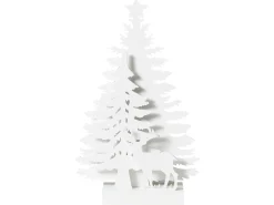 Outlet Beliani Decorazione natalizia LED FEMAN Renna Albero di Natale 36 cm Bianco