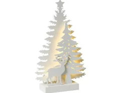 Outlet Beliani Decorazione natalizia LED FEMAN Renna Albero di Natale 36 cm Bianco
