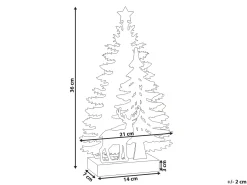 Outlet Beliani Decorazione natalizia LED FEMAN Renna Albero di Natale 36 cm Bianco