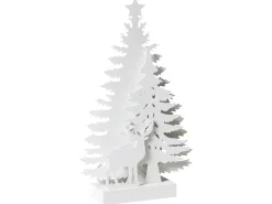 Outlet Beliani Decorazione natalizia LED FEMAN Renna Albero di Natale 36 cm Bianco
