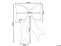 New Beliani Decorazione natalizia LED FILSO Fiocco 56 cm Oro
