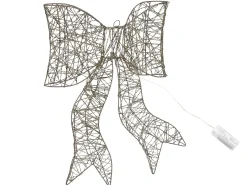 New Beliani Decorazione natalizia LED FILSO Fiocco 56 cm Oro