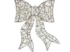 New Beliani Decorazione natalizia LED FILSO Fiocco 56 cm Oro