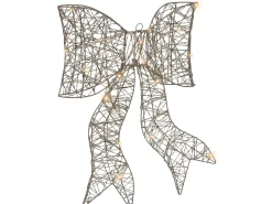 New Beliani Decorazione natalizia LED FILSO Fiocco 56 cm Oro
