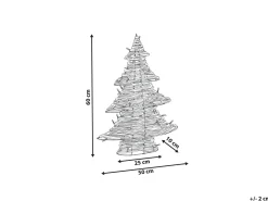 Sale Beliani Decorazione natalizia LED FURESO Albero di Natale 60 cm Naturale