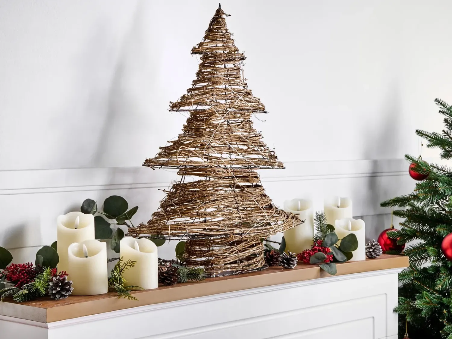 Sale Beliani Decorazione natalizia LED FURESO Albero di Natale 60 cm Naturale
