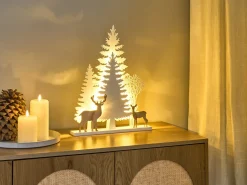 Beliani Decorazione natalizia LED GISSELAN 45 cm Bianco