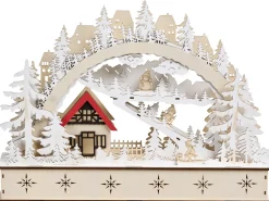 New Beliani Decorazione natalizia LED GOKSJO 33 cm chiaro Marrone