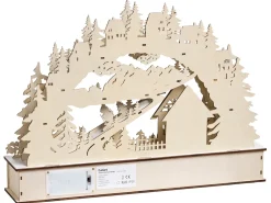 New Beliani Decorazione natalizia LED GOKSJO 33 cm chiaro Marrone