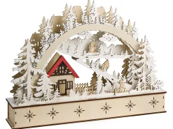New Beliani Decorazione natalizia LED GOKSJO 33 cm chiaro Marrone