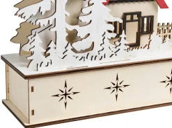 New Beliani Decorazione natalizia LED GOKSJO 33 cm chiaro Marrone