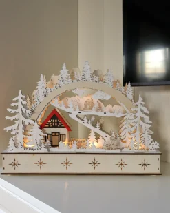 New Beliani Decorazione natalizia LED GOKSJO 33 cm chiaro Marrone