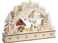 New Beliani Decorazione natalizia LED GOKSJO 33 cm chiaro Marrone