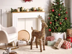 Hot Beliani Decorazione natalizia LED GRINDAVIK Renna 97 cm Naturale