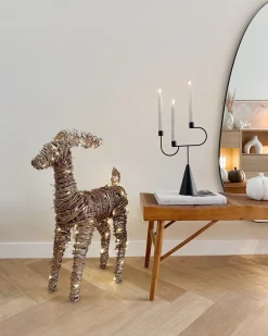 Hot Beliani Decorazione natalizia LED GRINDAVIK Renna 97 cm Naturale