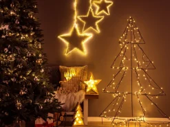 New Beliani Decorazione natalizia LED IMPALA Calendario dell'Avvento 40 cm chiaro Marrone