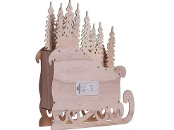 New Beliani Decorazione natalizia LED IMPALA Calendario dell'Avvento 40 cm chiaro Marrone