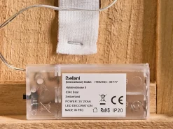 Outlet Beliani Decorazione natalizia LED LENTIRA Lampada da palo 80 cm Marrone chiaro Bianco Verde Marrone