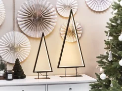 Clearance Beliani Decorazione natalizia LED LOPPI Albero di Natale 47/69 cm Nero