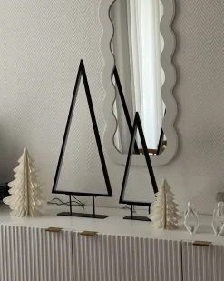 Clearance Beliani Decorazione natalizia LED LOPPI Albero di Natale 47/69 cm Nero