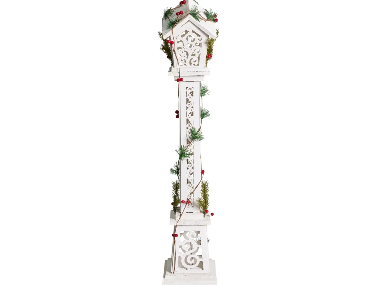 Best Beliani Decorazione natalizia LED LUMMENE Lampada da palo 80 cm Bianco Bianco Rosso Verde