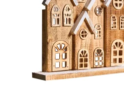 Best Beliani Decorazione natalizia LED MALLOS Casa 45 cm Marrone Bianco Verde Marrone