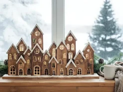 Best Beliani Decorazione natalizia LED MALLOS Casa 45 cm Marrone Bianco Verde Marrone