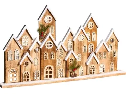 Best Beliani Decorazione natalizia LED MALLOS Casa 45 cm Marrone Bianco Verde Marrone