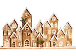 Best Beliani Decorazione natalizia LED MALLOS Casa 45 cm Marrone Bianco Verde Marrone