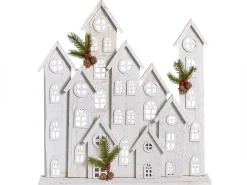 Online Beliani Decorazione natalizia LED MAAVESI Casa 53 cm Bianco Bianco Verde