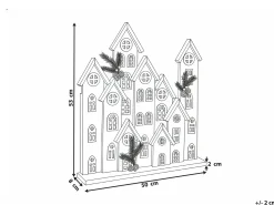 Online Beliani Decorazione natalizia LED MAAVESI Casa 53 cm Bianco Bianco Verde