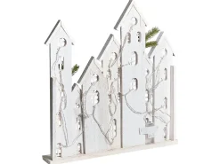 Online Beliani Decorazione natalizia LED MAAVESI Casa 53 cm Bianco Bianco Verde