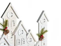 Online Beliani Decorazione natalizia LED MAAVESI Casa 53 cm Bianco Bianco Verde