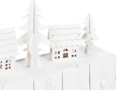 Discount Beliani Decorazione natalizia LED MUONIO Calendario dell'Avvento 24 cm Bianco