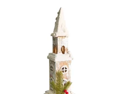 Sale Beliani Decorazione natalizia LED NASIJARVI Casa 85 cm Marrone chiaro Bianco Marrone Verde
