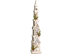 Sale Beliani Decorazione natalizia LED NASIJARVI Casa 85 cm Marrone chiaro Bianco Marrone Verde