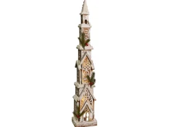 Sale Beliani Decorazione natalizia LED NASIJARVI Casa 85 cm Marrone chiaro Bianco Marrone Verde
