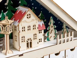 Best Beliani Decorazione natalizia LED NISSER Calendario dell'Avvento 44 cm Marrone chiaro Marrone Multicolore