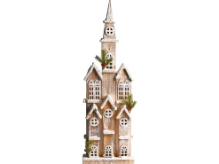 Best Beliani Decorazione natalizia LED NILAKA Casa 85 cm Marrone chiaro Bianco Marrone