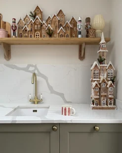 Best Beliani Decorazione natalizia LED NILAKA Casa 85 cm Marrone chiaro Bianco Marrone